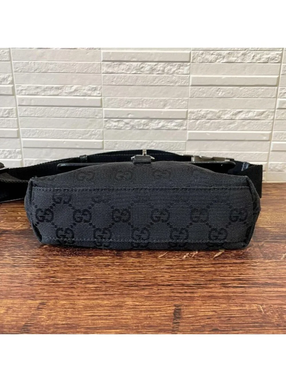 Gucci GG Canvas Leather Waist Bag Pouch Jackie
